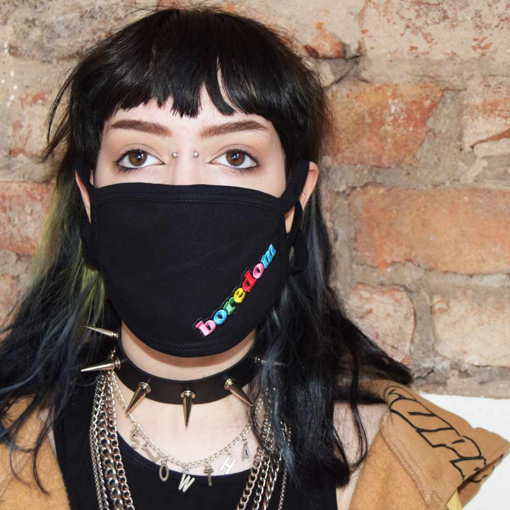 Extreme Largeness - Boredom Face mask - Face mask - Black